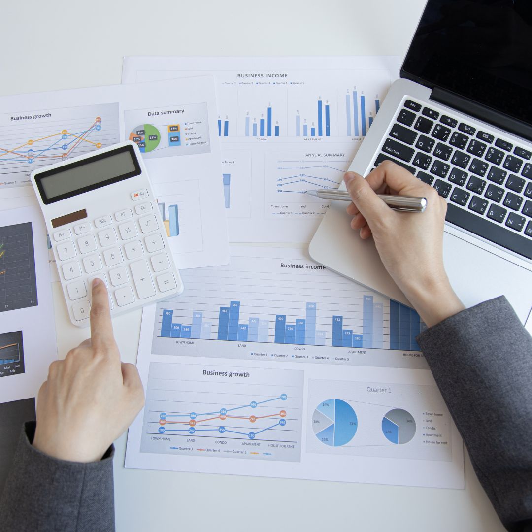 Image showing charts indicating increased revenue and business growth